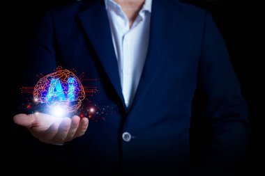 business people using cloud computing digital transformation concept Systems Engineering. programming, linking AI technology and store large amounts of data in the future.