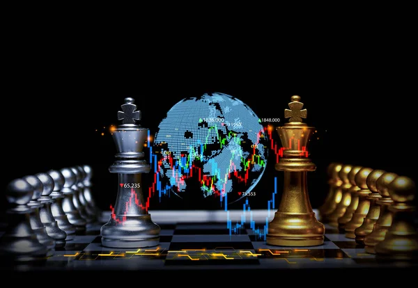 Šachy Zaujímají Strategický Přístup Taktiku Šachy Které Používají Koncept Konkurenční Royalty Free Stock Obrázky