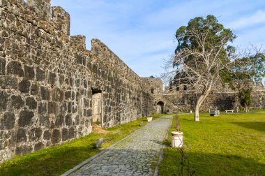 Old Roman fortress on the Black Sea coast clipart