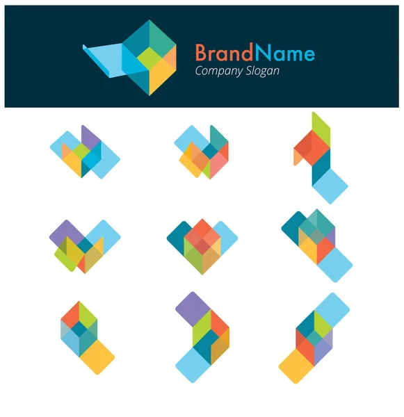 Logo Projekt Graficzny Oparty Strukturze Pudełka — Wektor stockowy