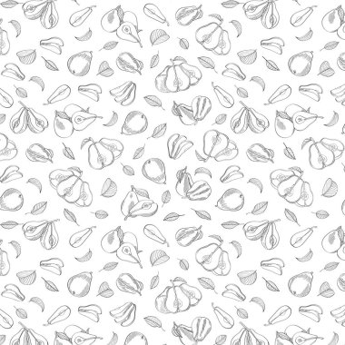 Kusursuz bir üzüm demeti deseni. Elle çizilmiş bir resim. Paketler, kapaklar, arka planlar, kartlar, tekstil, giysiler, hatıralar ve daha fazlası için kullanılabilir..