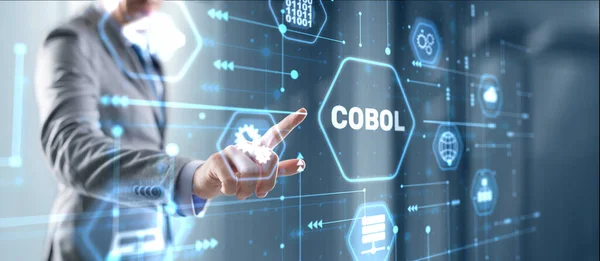 Cobol Common Business Oriented Language Computer Programming Language Designed Business — Stock Photo, Image