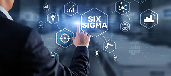 Seis Sigma Concepto Gestión Destinado Mejorar Calidad Del Trabajo Una — Foto de Stock