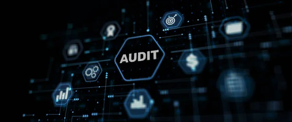 Audit Auditor Financial Service Compliance Concept Abstract Background — Stok fotoğraf