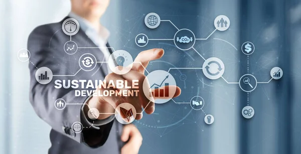 Ods Objetivos Desarrollo Sostenible Concepto Tecnología Ambiental —  Fotos de Stock
