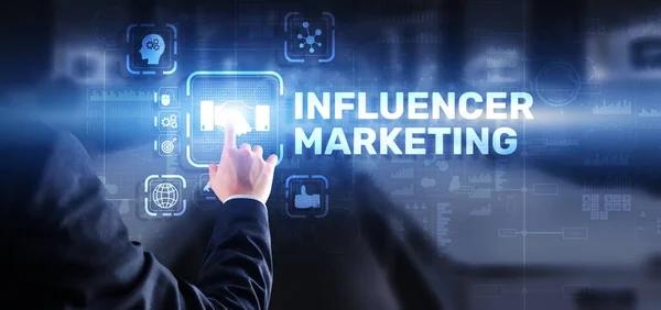Influencer Marketing Koncept Business Internet Koncept — Stock fotografie