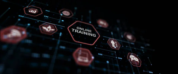 Training Online Skills Business Technology Concept — Stok fotoğraf