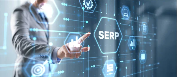 Serp Search Engine Results Page Search Terms Concept — Stock Photo, Image