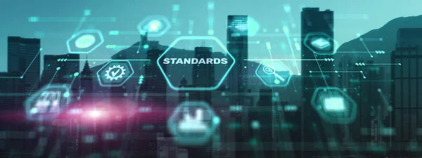 标准等价化认证业务技术概念 品质控制及保证 — 图库照片