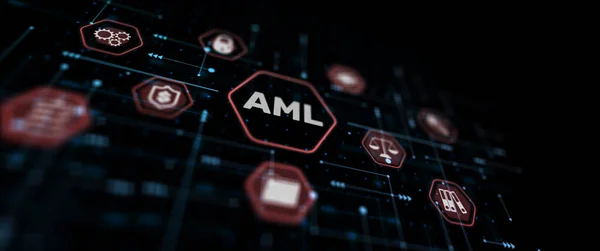 Aml Money Laundering Financial Bank Abstract Business Technology Concept — Stok fotoğraf