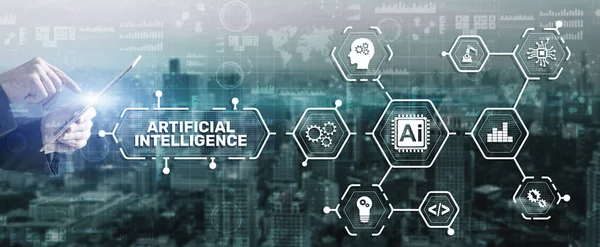 Intelligence Artificielle Nanotechnologies Business Technologies Concept Contexte Futuriste — Photo