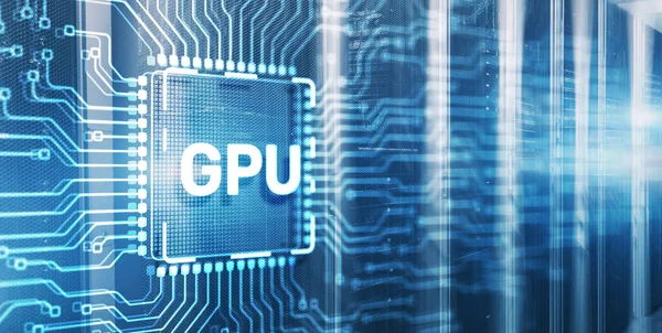 GPU Graphic Processor Hardware Tech. 3d Electronic Circuit Board Chip.