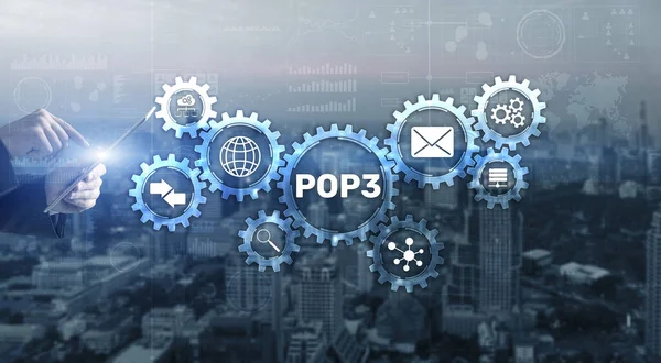 Protocolo Pop3 Tecnologia Conceito Internet — Fotografia de Stock