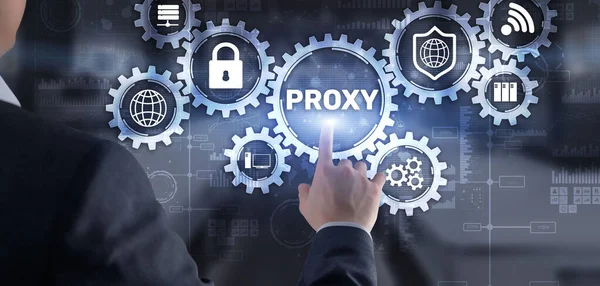Proxy Network Administrator Access Proxy Server Technology Concept — Stock Photo, Image