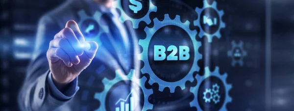 B2B Business Business Marketing Company Industry Ikona Ozubení — Stock fotografie