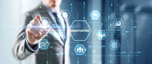 Negotiations Discussion Business Strategies — Stock Fotó