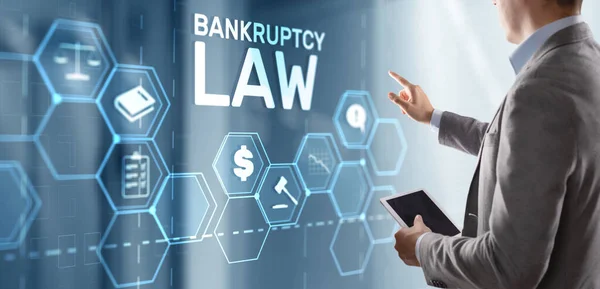 Bankruptcy law concept. Insolvency law. Company has problems.