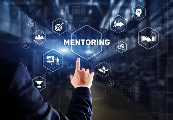 Mentoring Motivation Coaching Career Business Technology Concept — Stock fotografie