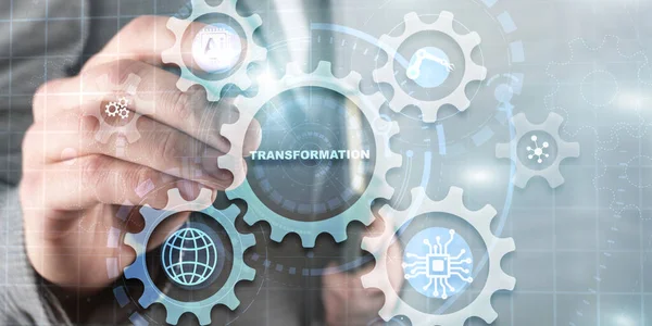 Трансформационный Бизнес Концепция Будущего Инноваций Абстрактный Бизнес — стоковое фото