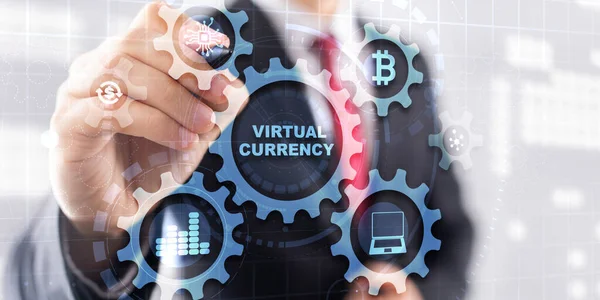 Koncepcja Inwestowania Wirtualną Walutę Technologie Finansowe — Zdjęcie stockowe