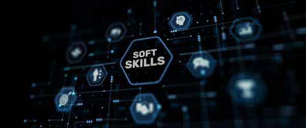 Soft Skills Und Personalkonzept Wirtschaftsikone — Stockfoto