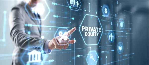 Bedrijfsconcept Voor Private Equity Investeringen Technologie Internet Concept — Stockfoto
