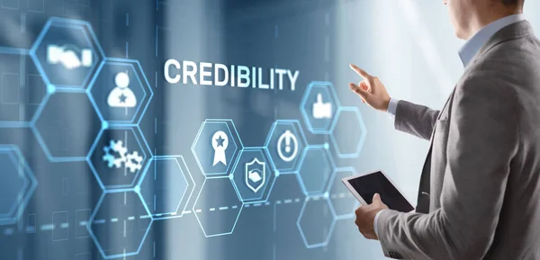Credibility Improvement Modern Business Solution Concept — Stock Photo, Image