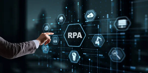 Rpa Robotic Process Automation System Konzept Der Künstlichen Intelligenz — Stockfoto
