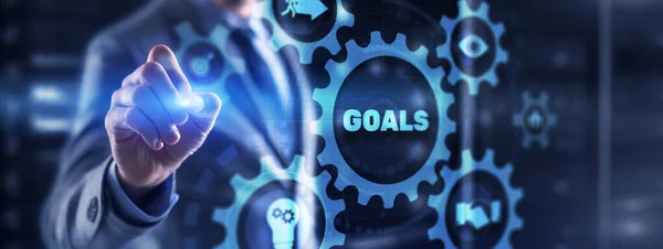 Smart Goals Definition Achieve Business Plan Targets Abstract Background — 图库照片