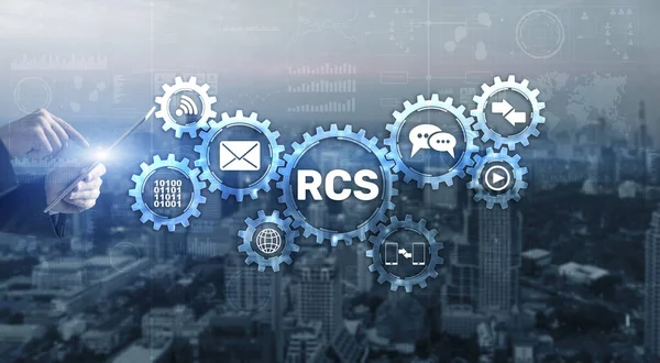 Rcs Rika Kommunikationstjänster Kommunikationsprotokoll Mellan Mobiltelefoner — Stockfoto