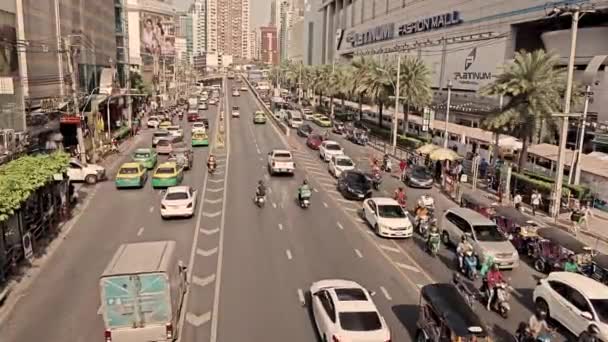 Bangkok Thailand Mei 2023 Wegverkeer Het Centrum Bangok — Stockvideo