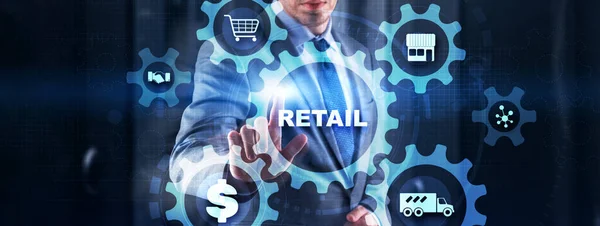 Retail Communication Shopping Marketing Data Management Online Shopping — Stock Photo, Image