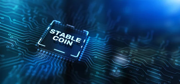 stock image Stable Coin. Stablecoins Cryptocurrencies Stable Market Price Value Coin Currency.