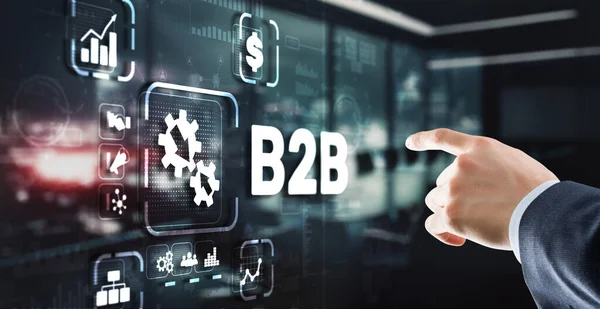 B2B Business Technology Marketing Company Commerce Concept Business Business — Stock fotografie