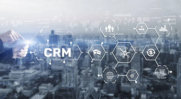 Crm Customer Relationship Management Concept Orientation Client Soins Aux Employés — Photo