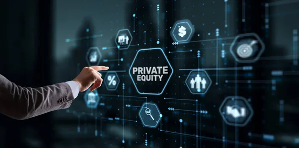 Bedrijfsconcept Voor Private Equity Investeringen Technologie Internet Concept — Stockfoto