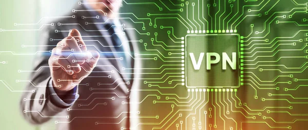 Virtuelles Privates Netzwerk Vpn Auf Dem Gears Server Hintergrund — Stockfoto