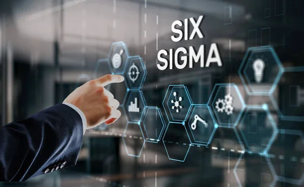 Seks Sigma Ledelseskoncept Der Har Til Formål Forbedre Kvaliteten Organisations - Stock-foto