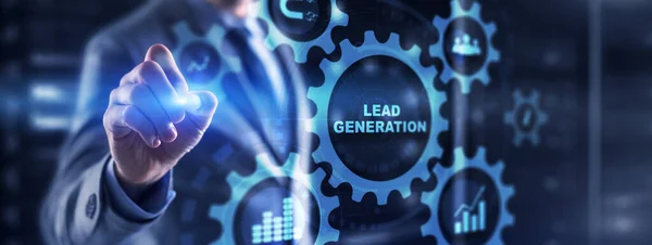 Lead Generation Concept Cogwheels Busuness Finance — Stock Photo, Image