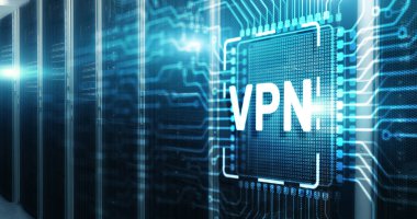 Elektronik devre kartı yongasında sanal özel ağ VPN açık.