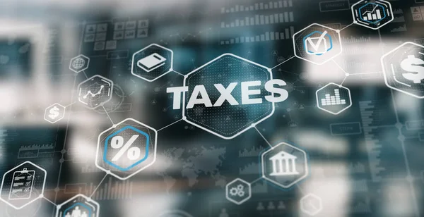 政府の税金と計算税還付の概念 税金とバチのコンセプト Vat 所得税 財産税について — ストック写真