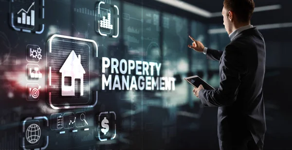 Fastighetsförvaltning Underhåll Och Tillsyn Fastigheter Och Fysisk Egendom — Stockfoto