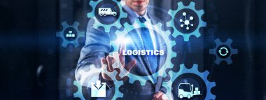 Küresel lojistik ağı kavramı. Teslimat Planlama.