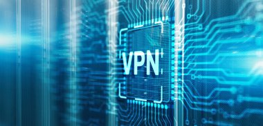 Elektronik devre kartı yongasında sanal özel ağ VPN açık.