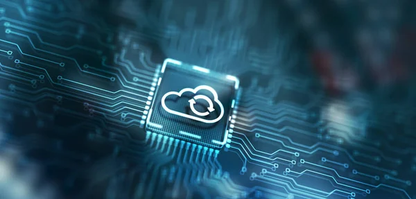 Cloud Computing Concept Connect Cloud Cloud Computing Icon — Stock Photo, Image