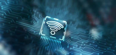 Kablosuz internet bağlantısı mobil teknoloji kavramı.