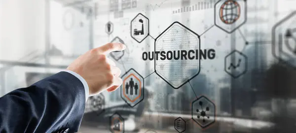 Outsourcing 2023 Human Resources Business Internet Technology Concept.
