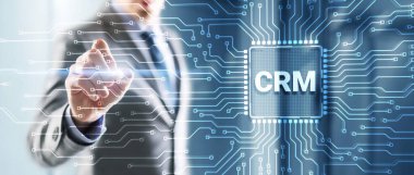 CRM Müşteri İlişkileri Yönetimi İş Dünyası İnternet Teknolojisi Konsepti.