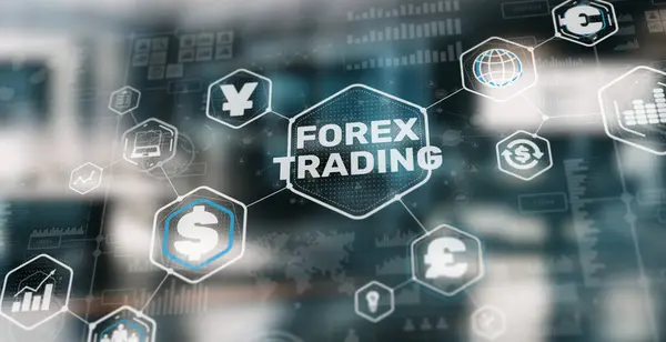 Forex Trading Concept Online Trading Consulting Finance Background — Stock Photo, Image