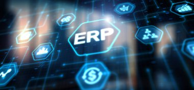 Girişim Kaynak Planlama ERP Şirket Yönetimi Konsepti.